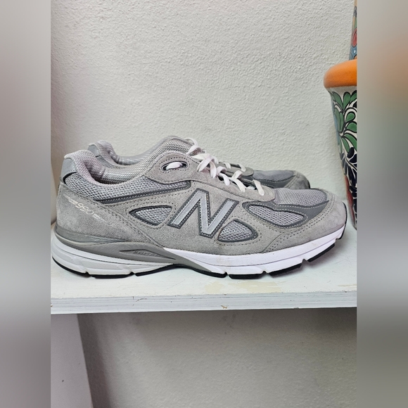 New Balance 990v4 Made in USA Grey Silver Men\'s U990GR4 Size 10.5 main image 6